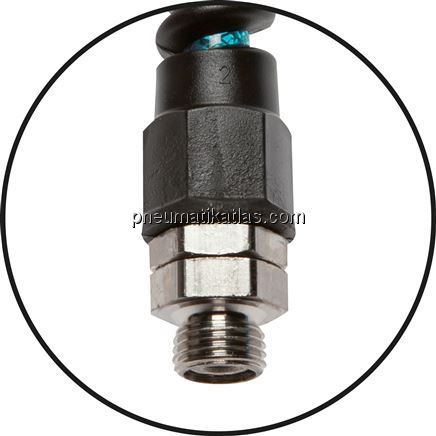 PUR-Spiralschlauch G 1/4"-9,5 x 6,3 mm, 3,0 mtr. Arbeitslänge