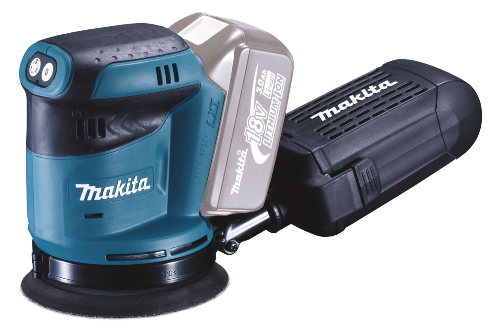 MAKITA Akku-Exzenterschleifer 123mm, SOLO