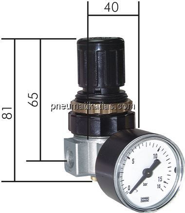 Mini-Druckregler G 1/8", 0,5 - 10 bar