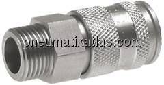Kupplungsdose (NW10) R 1/4"(AG), Messing vernickelt