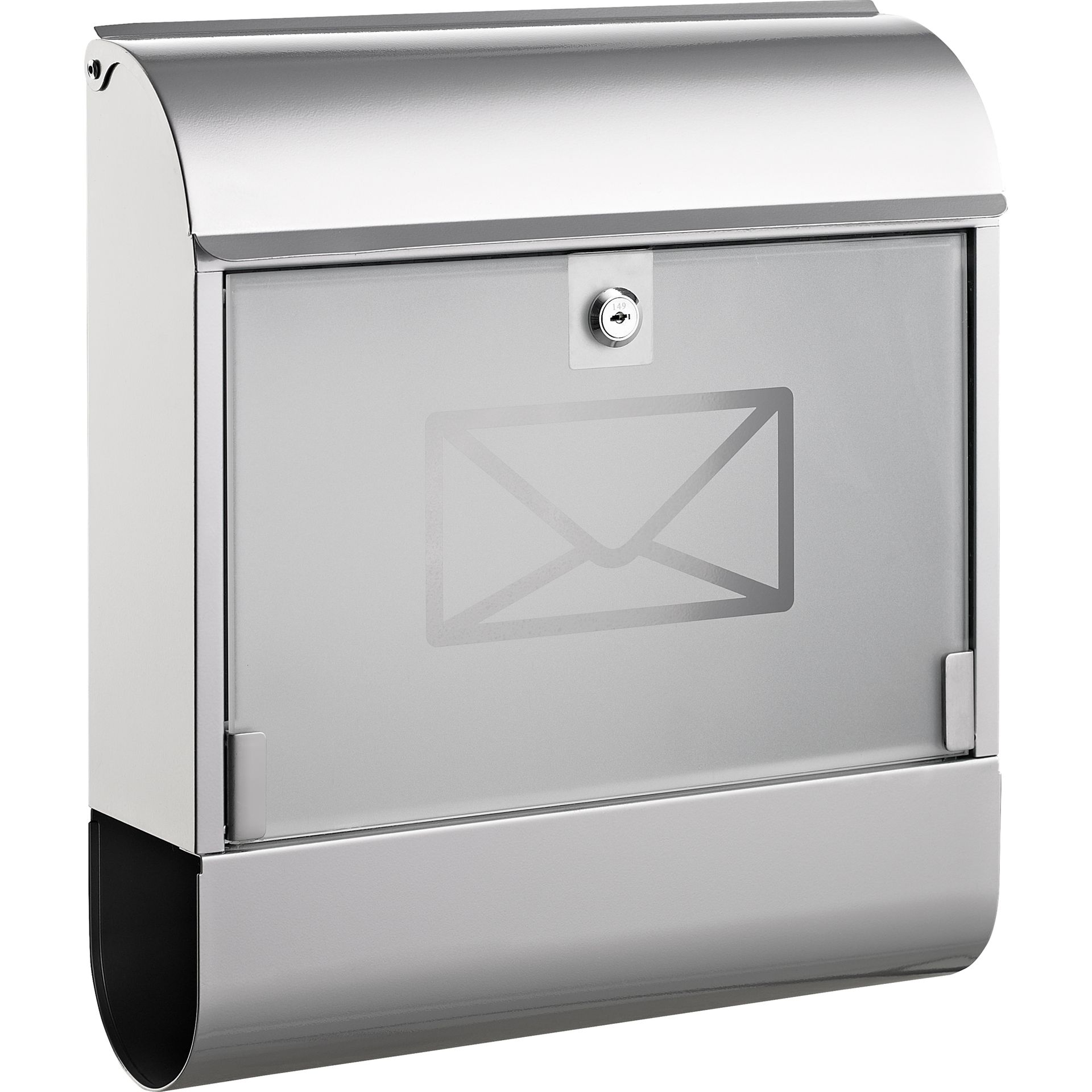 Briefkasten 36x40x11cm Metall silber
