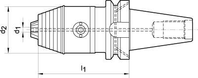 Kurzbohrfutter JIS6339ADBR/L BT40 0,3-8 WTE