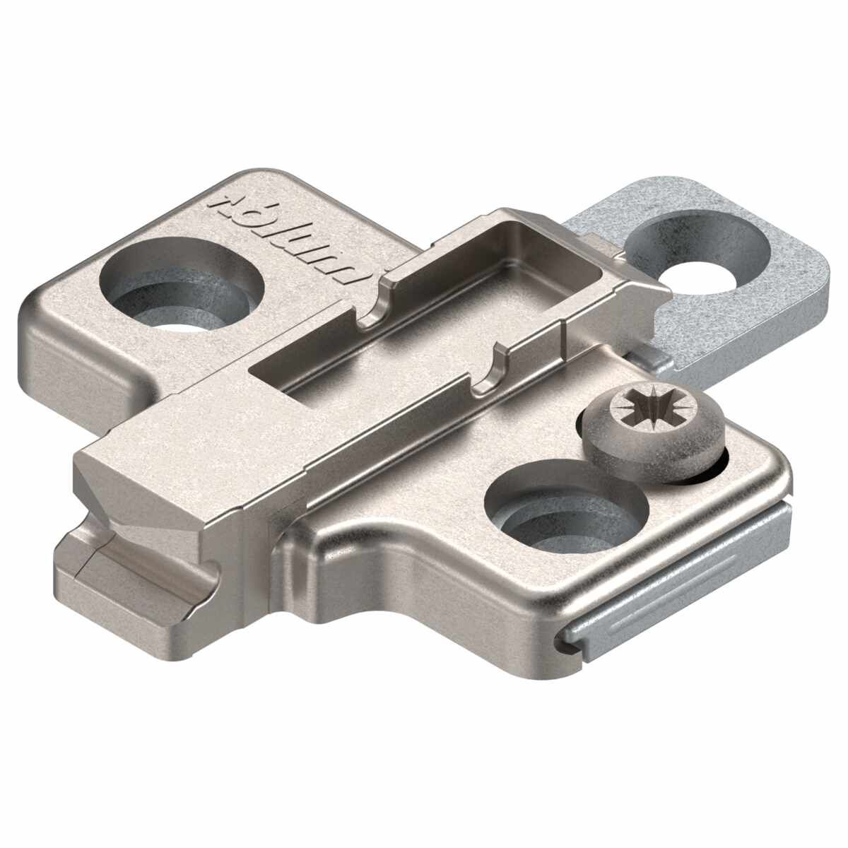 CLIP Montageplatte, kreuz, 0 mm, Zink