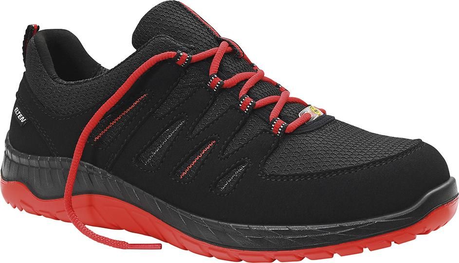 Halbschuh MADDOX black- red Low, ESD, S3, Gr. 35
