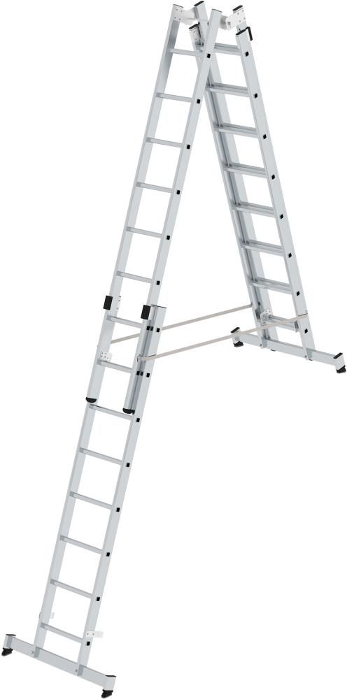 Alu-Stehleiter 4x8 Sprossen Leiterlänge 2,50m eingef.Arbeitshöhe bis 5,10 m