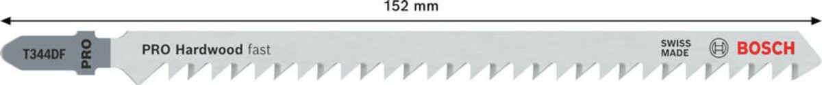 PRO Hardwood fast T344DF Stichsägeblatt, 152 mm, 5-tlg.
