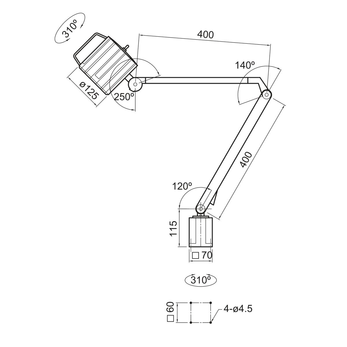 LED Maschinen- und Werkstattleuchte Optimum MWG 6-720