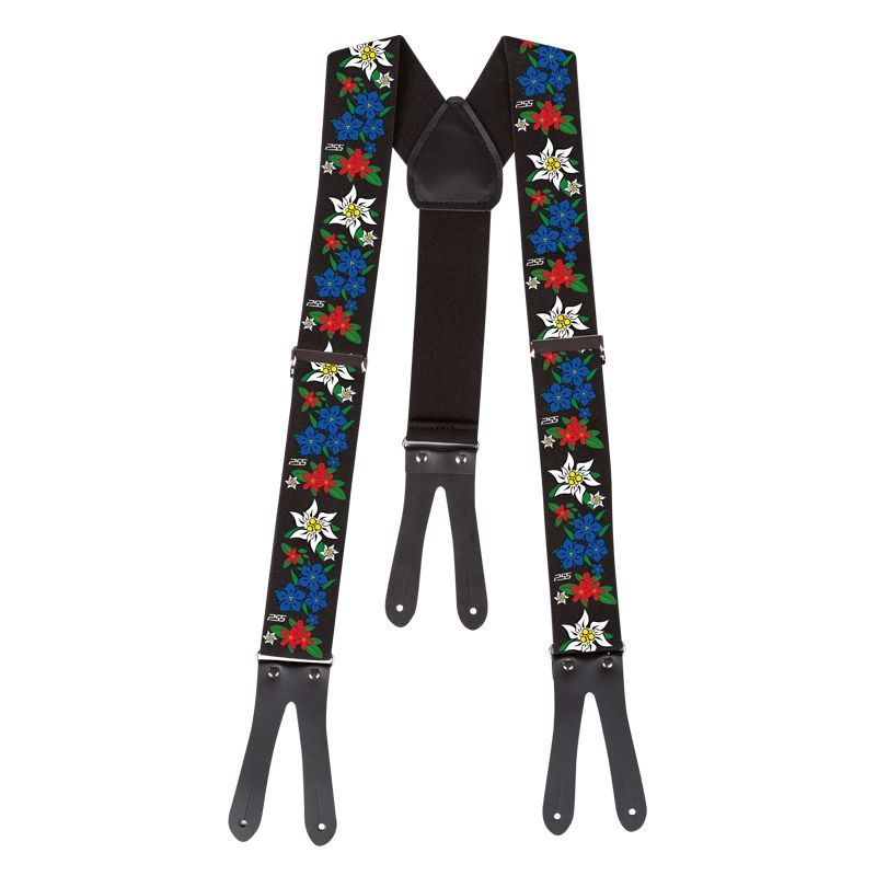 PSS Hosenträger Alpenflower Knöpfe 75 cm
