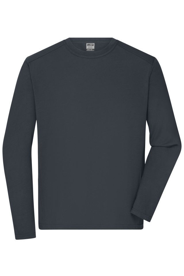 Men's Workwear-Longsleeve-T Strapazierfähiges und pflegeleichtes Langarm Shirt grau, Gr. 3XL