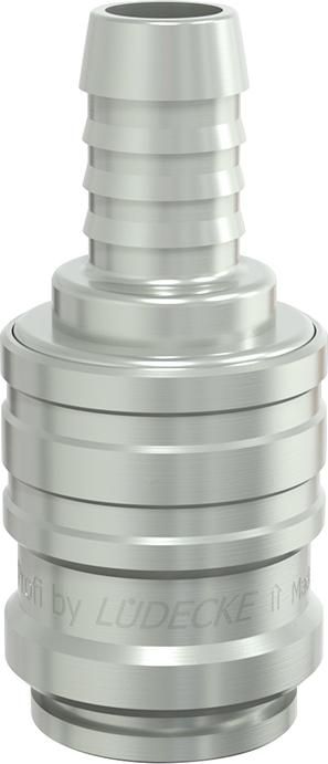 WaterProfi Kupplung Serie WPN DN9, o.Ventil, Tülle 13 mm, 1/2", LÜDECKE
