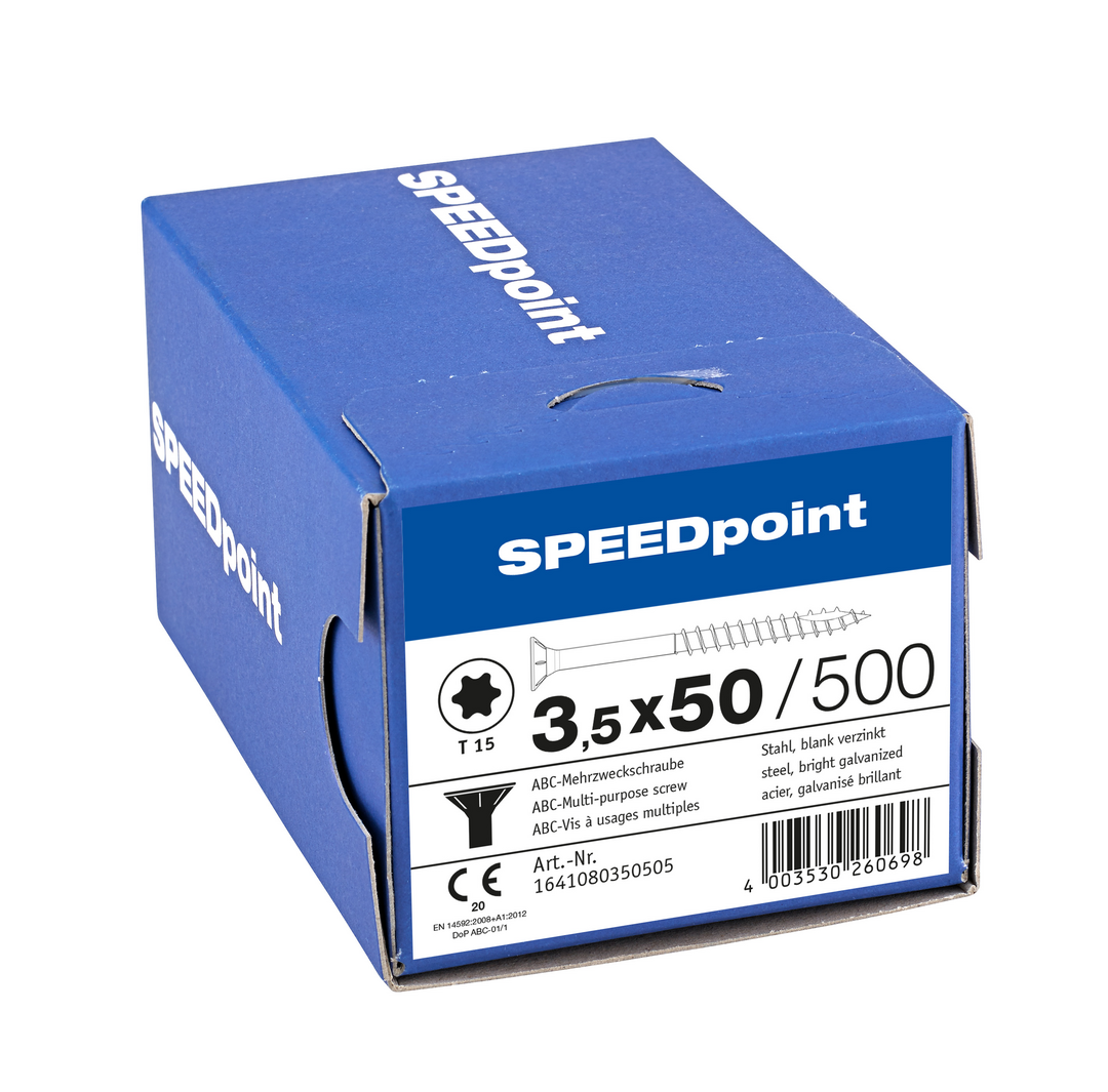 SPEEDpoint Mehrzweckschraube Senkkopf T-STAR TG