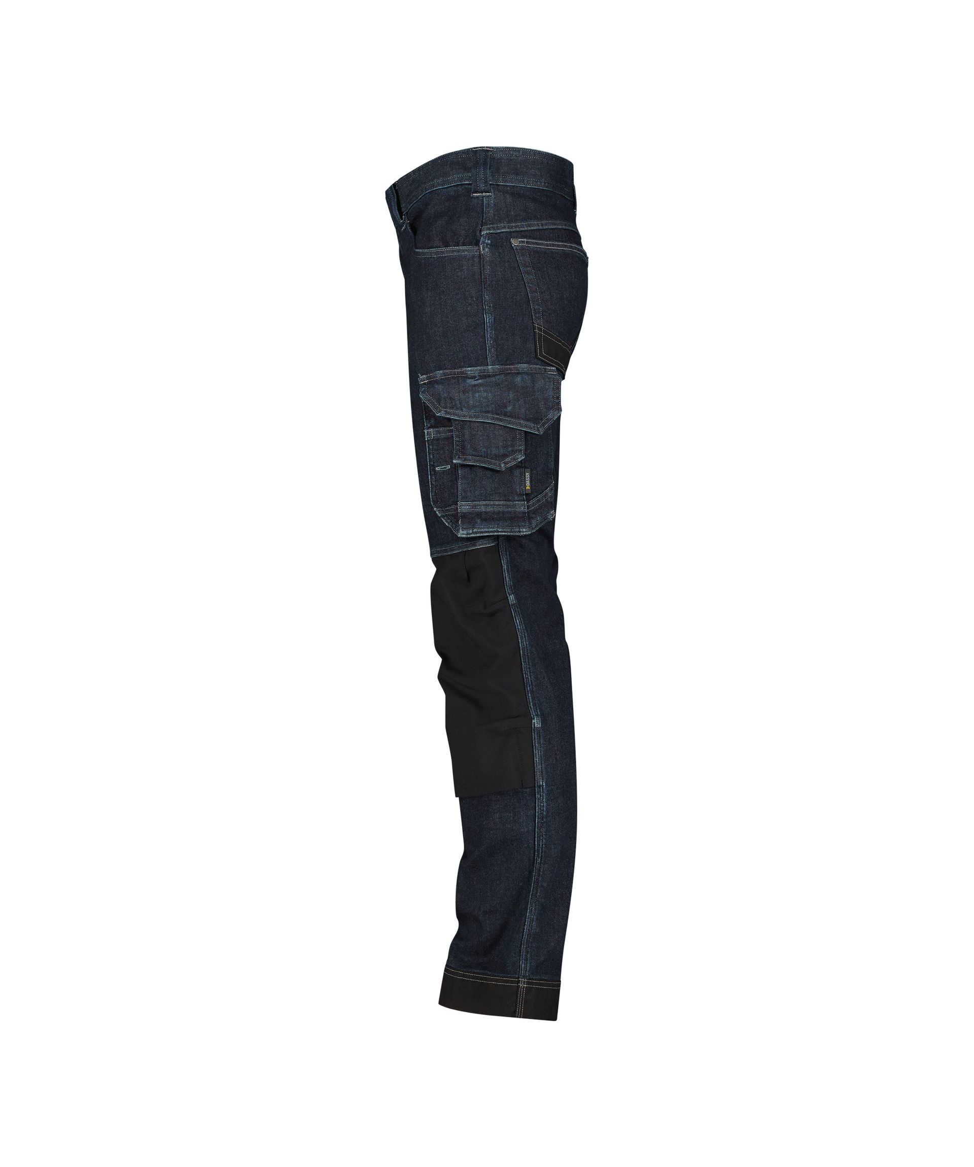 DASSY® Kyoto - Stretch-Arbeitsjeans mit Kniepolstertaschen - jeansblau/schwarz, Gr. 42
