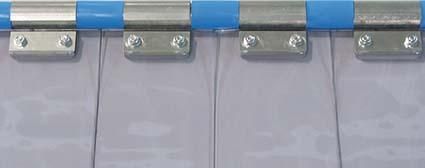 Streifenvorhang Typ3/60 transparent Lamelle B300xS3 mm H bis 2000 mm Bef.-Art U