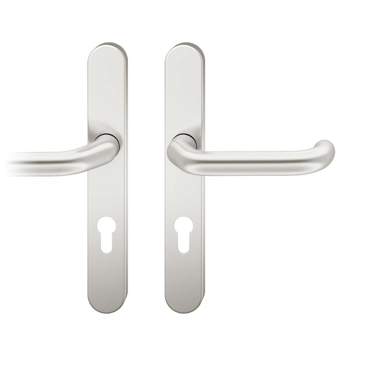 Rahmentür-Türdrückergarnitur PZ 72 mm 8 mm Stift Aluminium naturfarbig