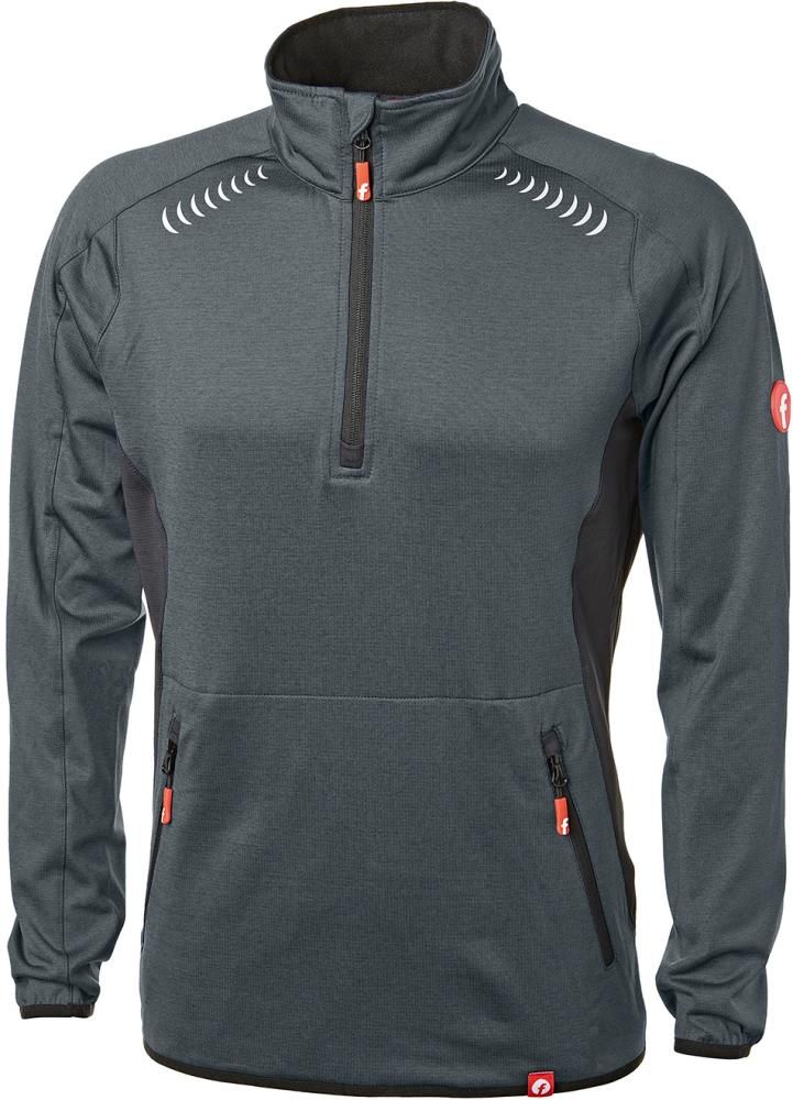 Tech-Fleecepullover grau/schwarz meliert Gr. 2XL Fortis Elements