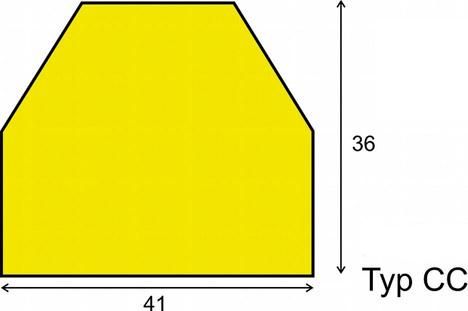 Flächenschutz Typ CC, L 1000mm gelb/schwarz selbstklebend Dancop