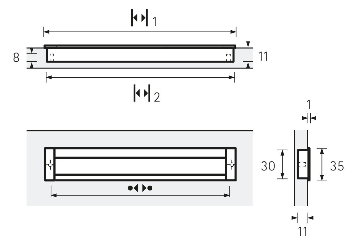 HETTICH Einsetzgriff Nidum