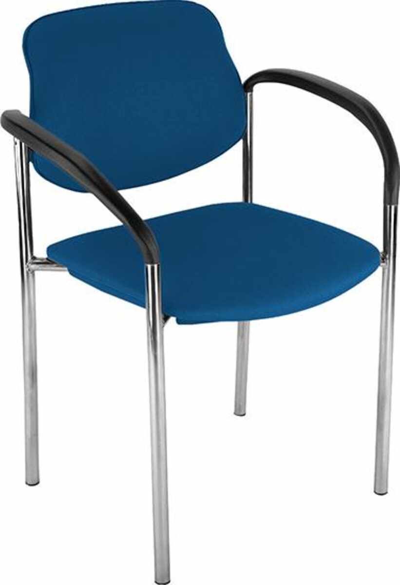 Besucherstuhl STYL 4L mit Armlehne chrom / anthrazit chrom / anthrazit