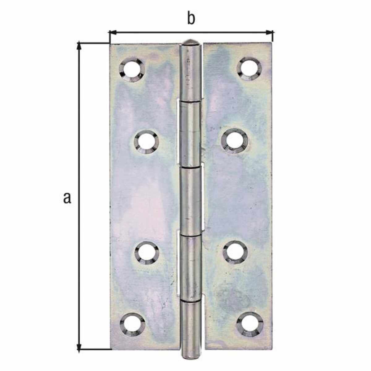 Ger.schmales Scharnier verz.,100 mm GAH Alberts