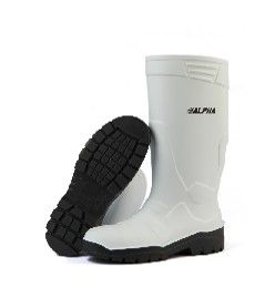 Dikamar Stiefel alpha Safety S4 white/grey Jr, Gr. 3/36