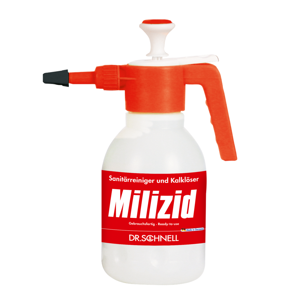 Drucksprüher MILIZID rot 1,5 Liter, leer