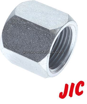 Verschlusskappe UNF 7/16"-20 (JIC), Stahl verzinkt