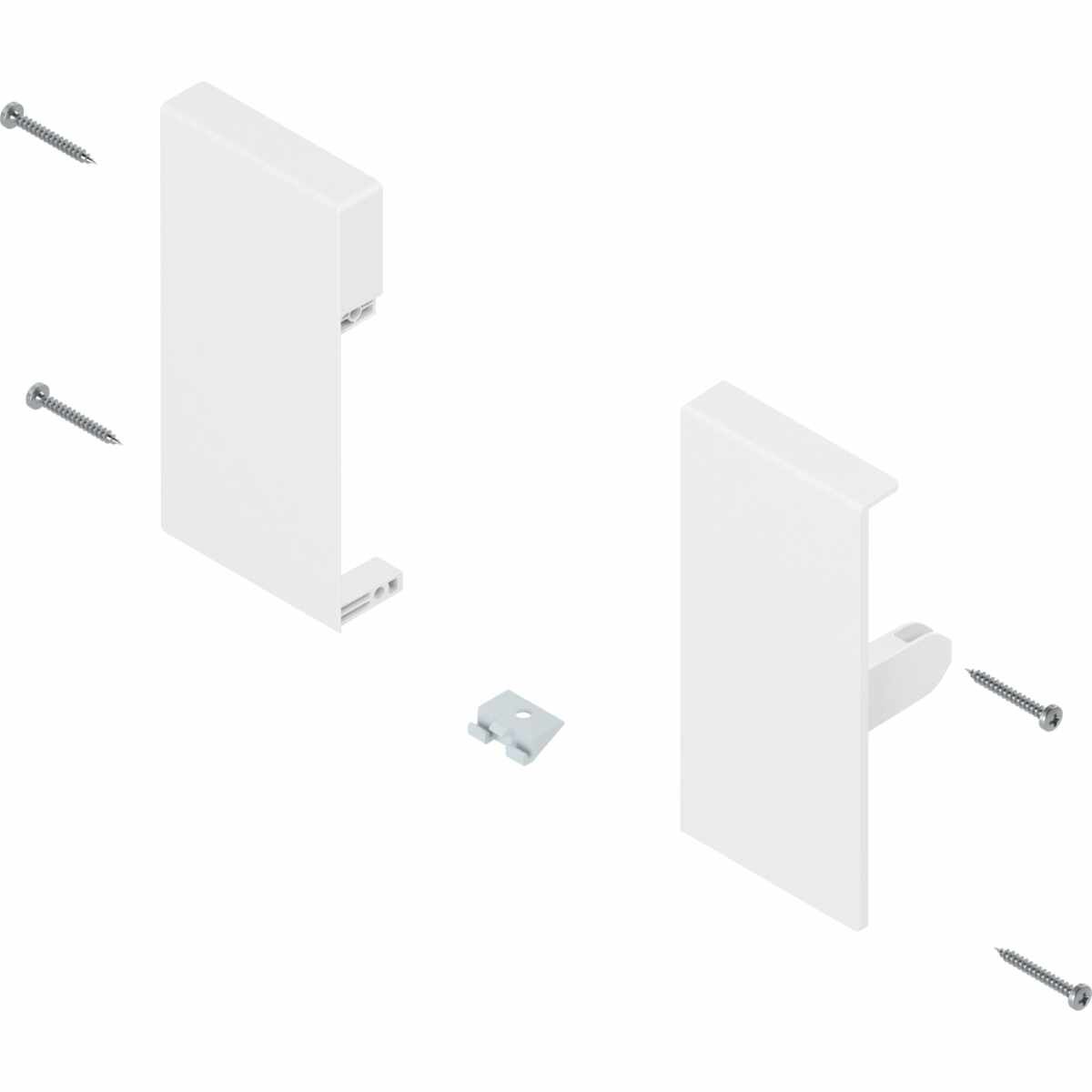 TANDEMBOX Fronthalter, Höhe K, für Innenschubkasten, links/rechts, für TANDEMBOX antaro, seidenweiß