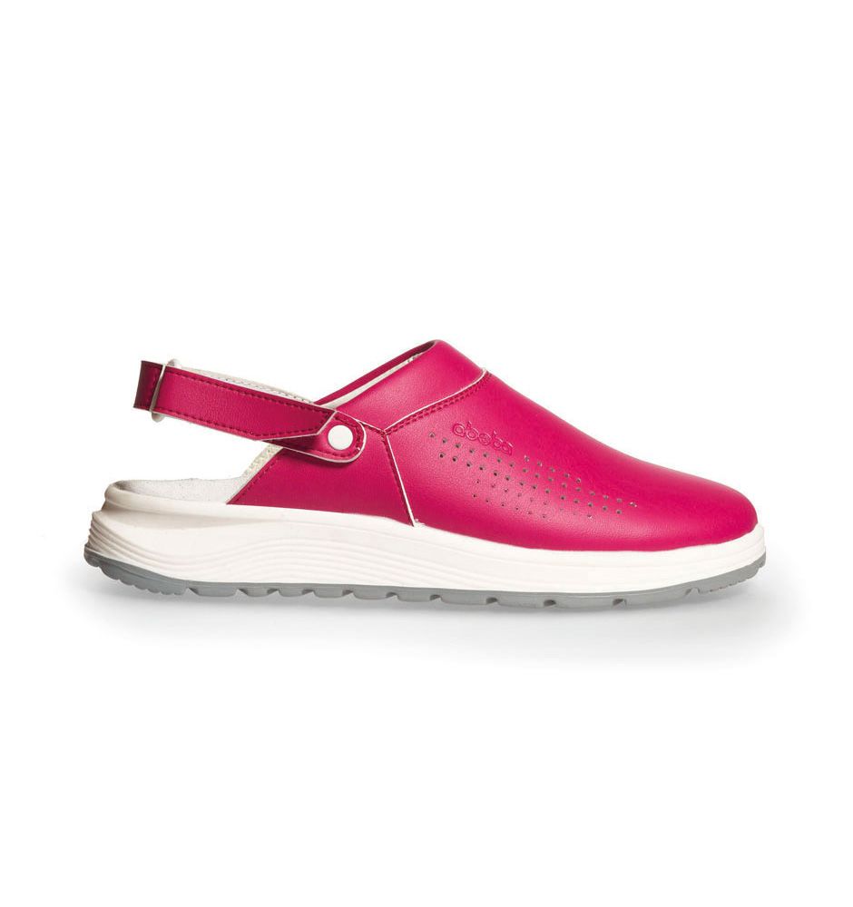Active Clog fuchsia perforiert mit Klettverschluss - 40