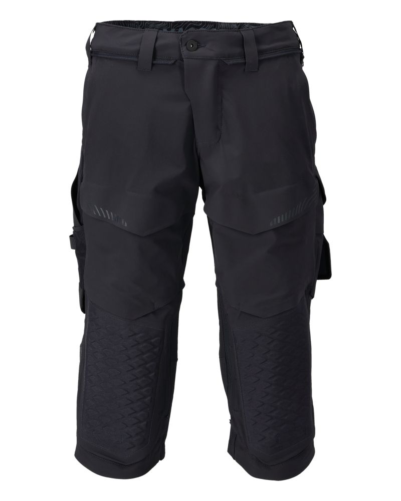 Dreiviertel-Hose mit Knietaschen Schwarzblau, C44