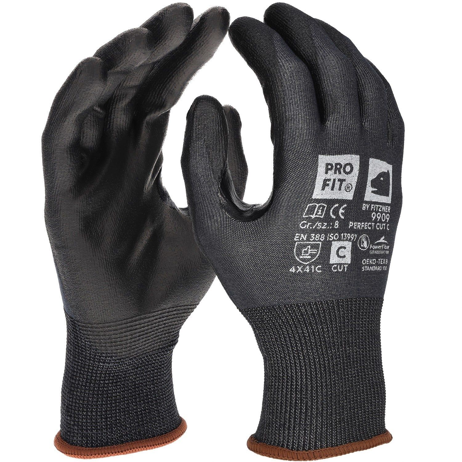 PU Schnittschutzhandschuh,"Perfect Cut C", schwarz 10