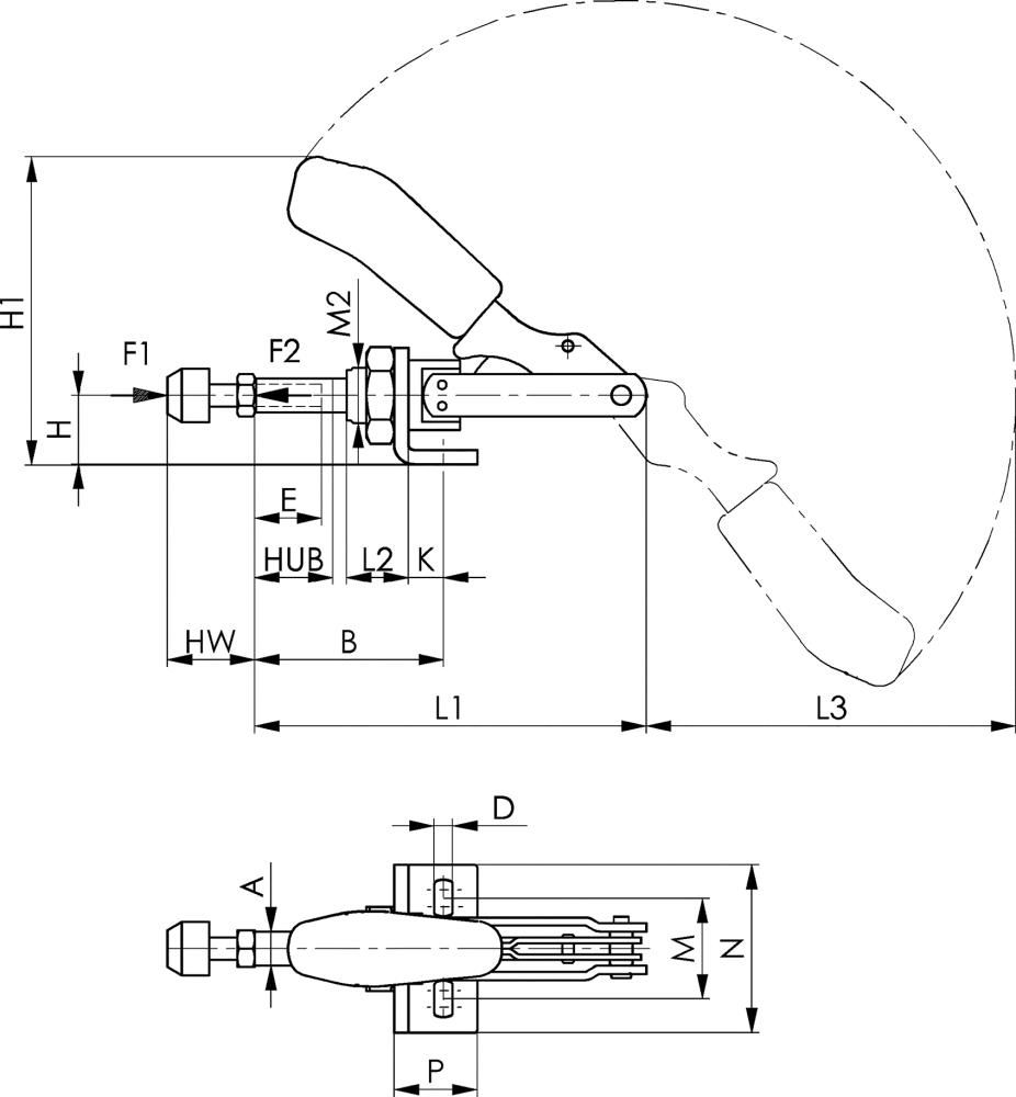 Schubstangenspanner 6841 Gr.0 AMF