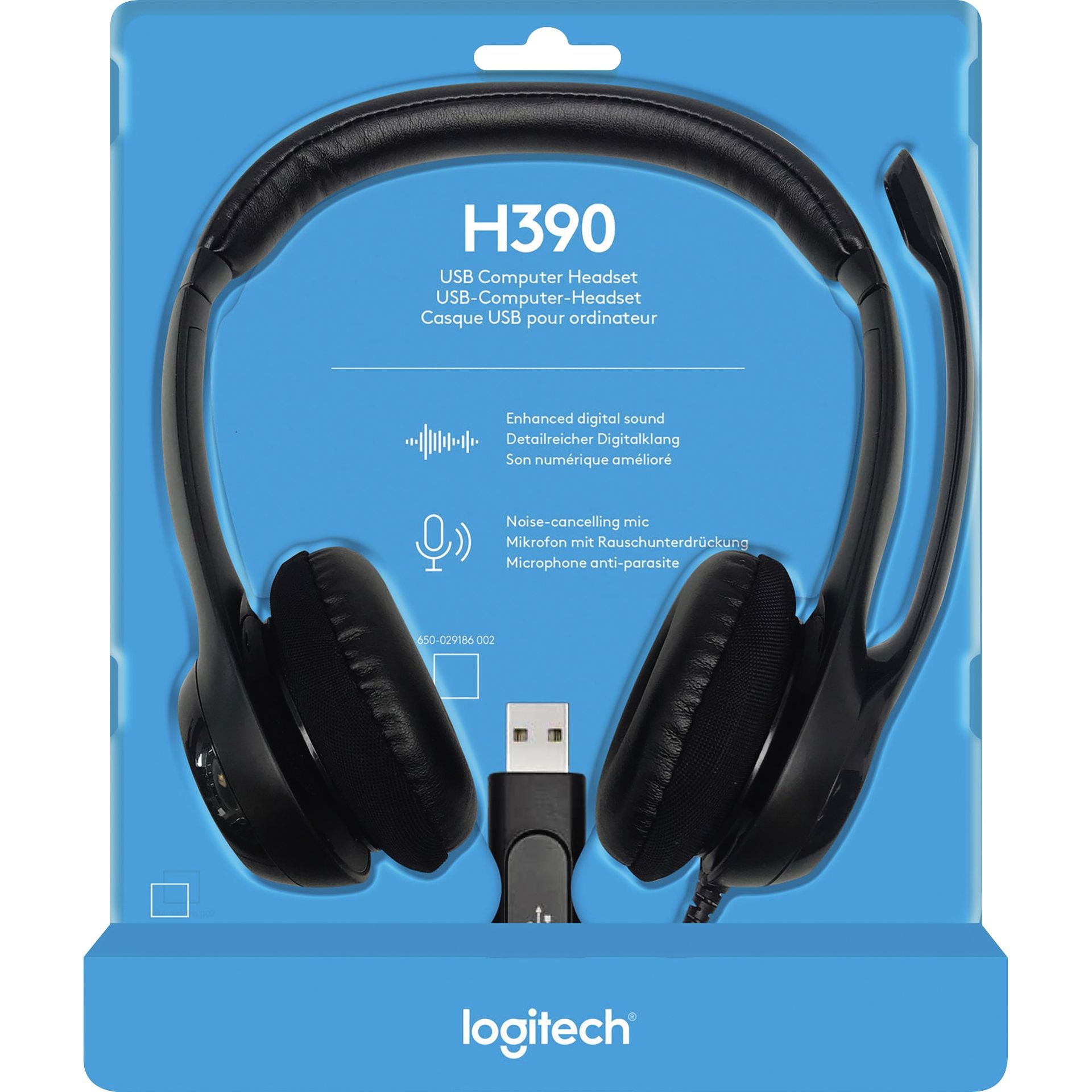 Headset H390 PC Stereo USB schwarz