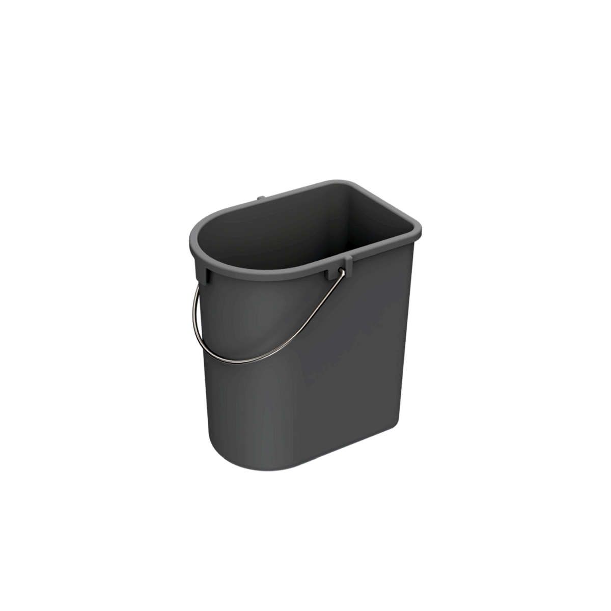 Eimer 10 l, Kunststoff, grau, B x T x H 200 x 260