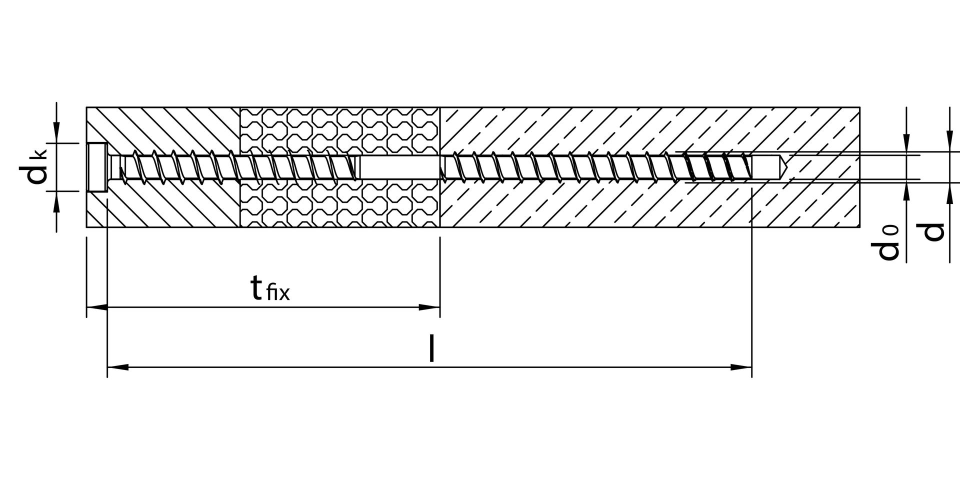 MULTI-MONTI-plus Therm 7,5 x 320, Zylinderkopf, T-40, A2K, 50 Stück