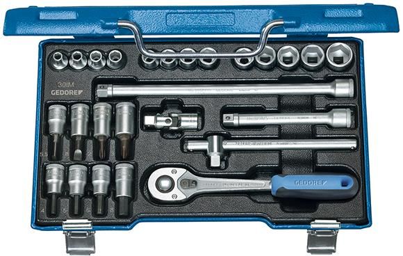 Steckschlüssel-Garnitur 3/8" 30IMU-10 26-teilig Gedore