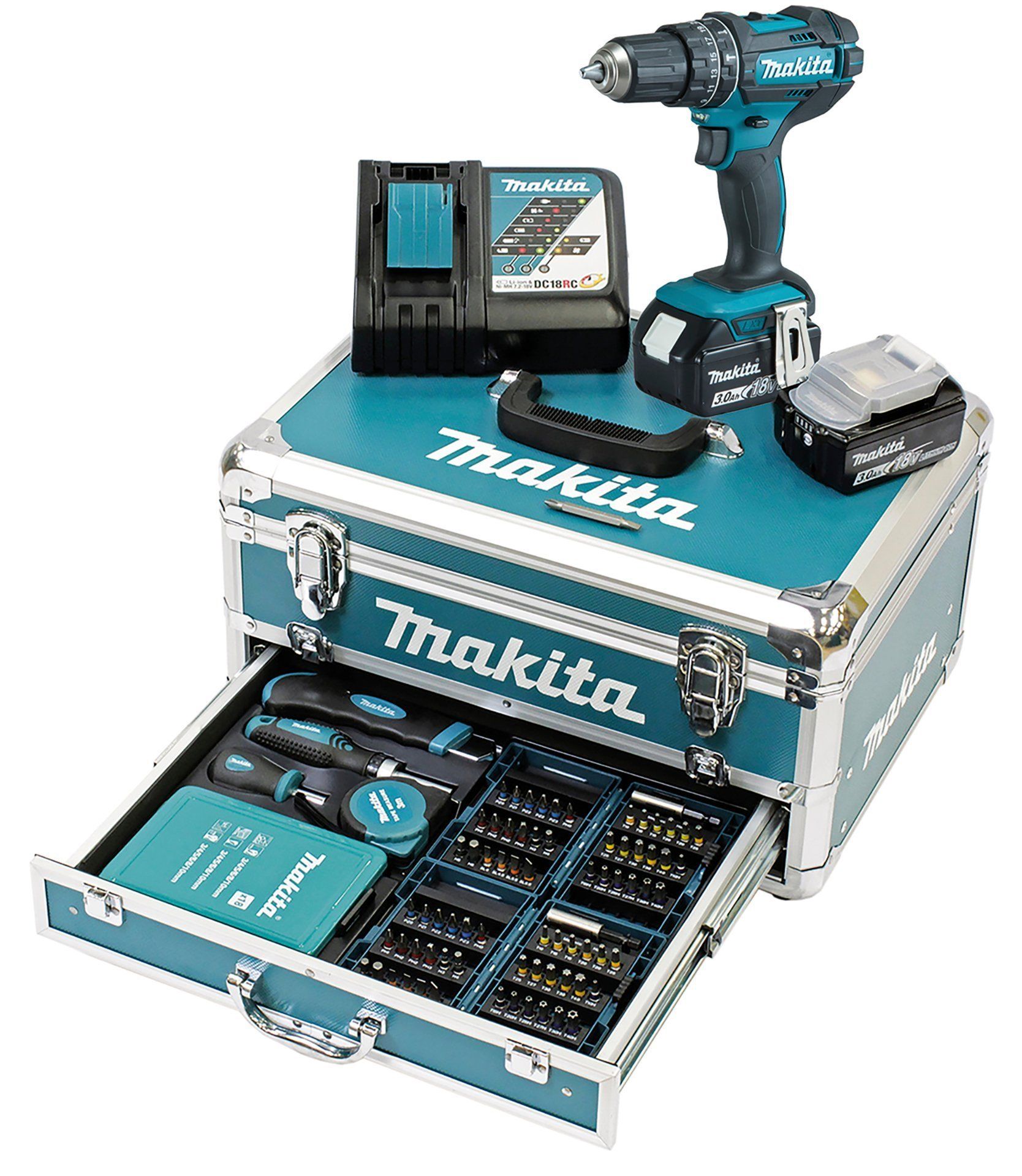 Makita Akku-Schlagbohrschrauber DHP482RFX9 18V/3,0Ah
