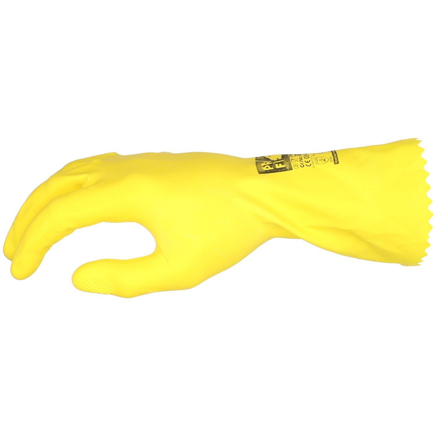 Latex Haushaltshandschuhe,Standard-Qualität, 30 cm, gelb 10