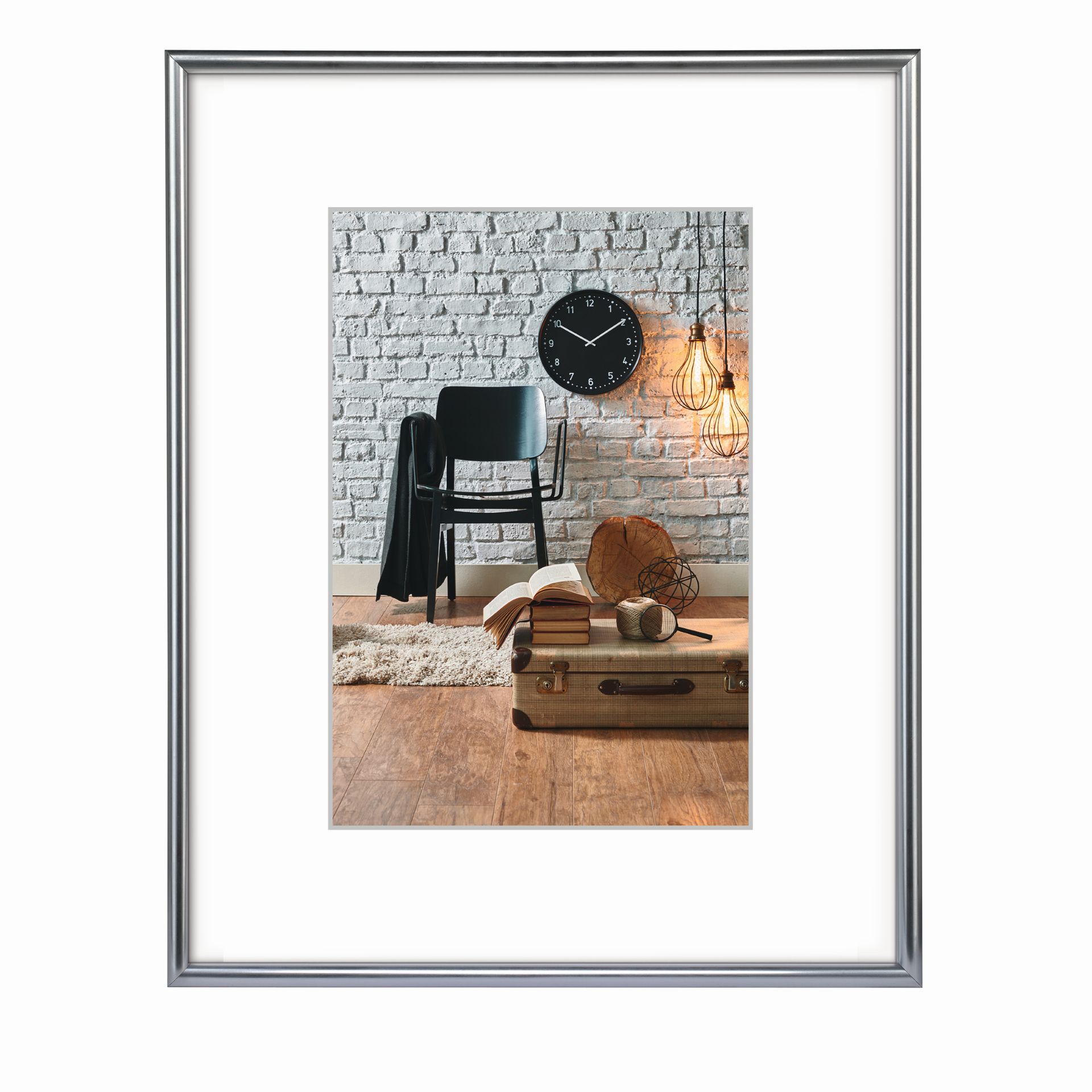 Bilderrahmen Sevilla 21x29,7cm Kunststoff silber