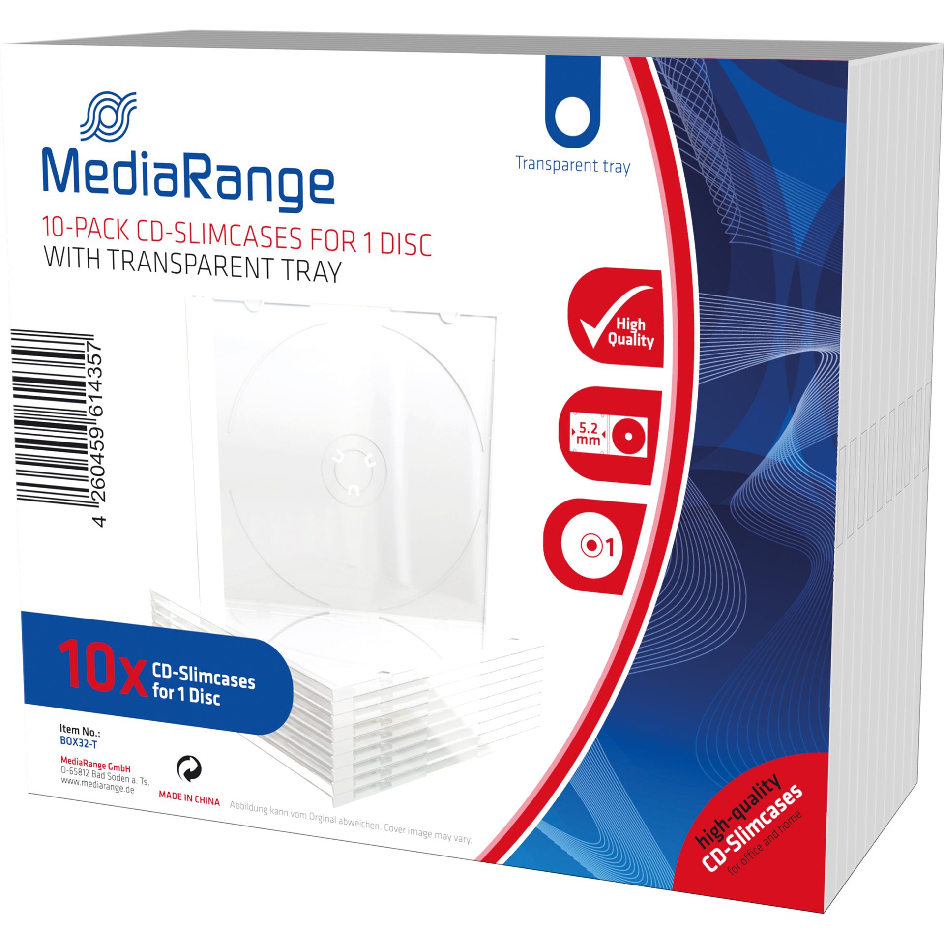 CD-Hülle Slimcase tr 10 St./Pack.