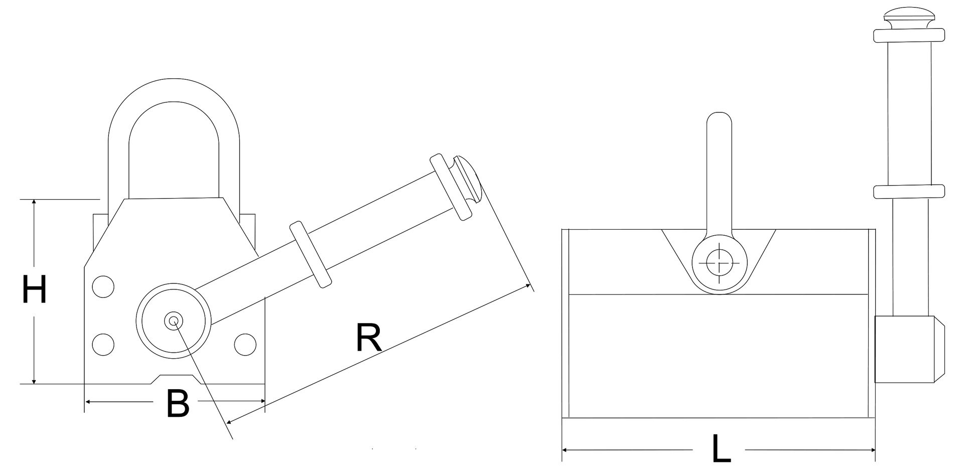 McBULL® Lasthebemagnet, 300 kg (Flachmaterial), 150 kg (Rundmaterial)