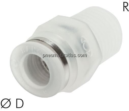 Gerader Steckanschluss R 1/8"-4mm, IQS-PP