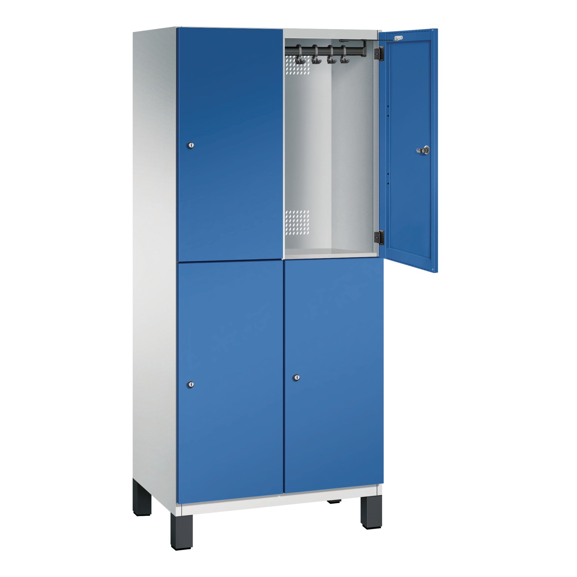 Doppelstockspind Füße 4Fächer B800mm lgr/ebl