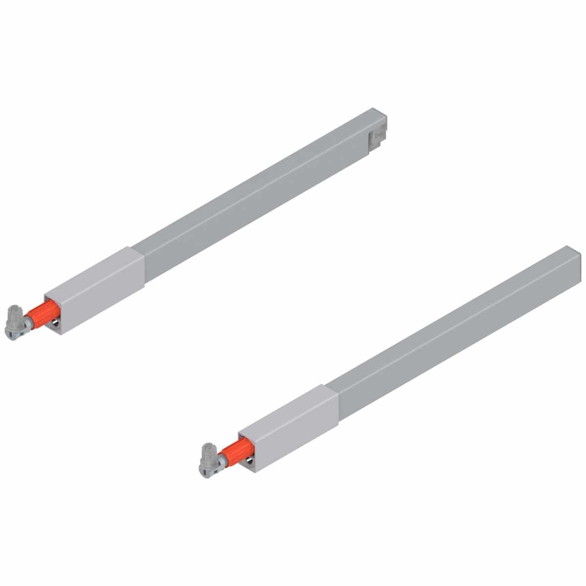 TANDEMBOX Längsreling (oben), für Frontauszug, NL=350 mm, links/rechts, für TANDEMBOX antaro, R9006 weißaluminium