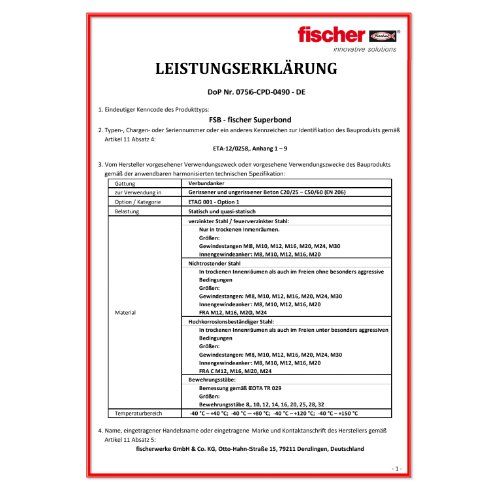 Superbond-Mörtel FIS SB 390 S