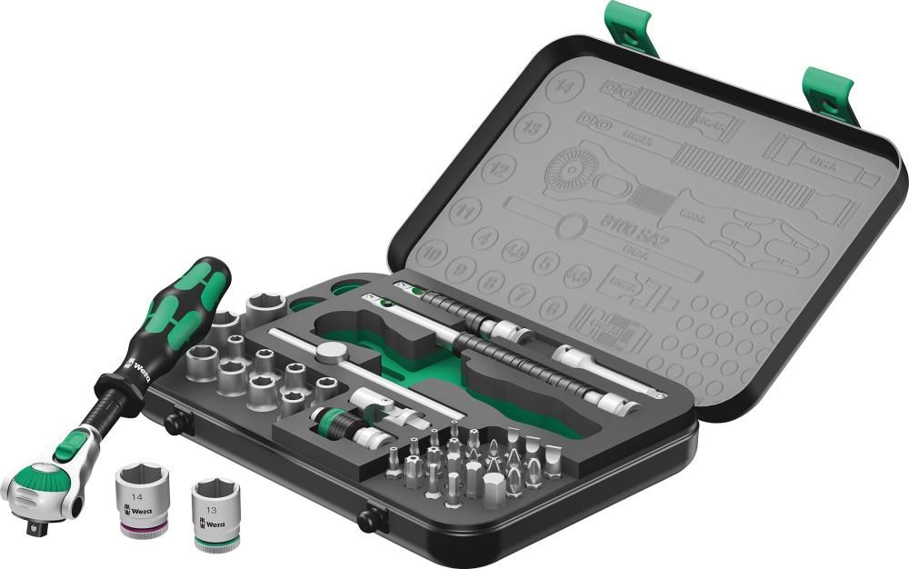 Wera Kraftform Kompakt ZYKLOP speed 42-teilig