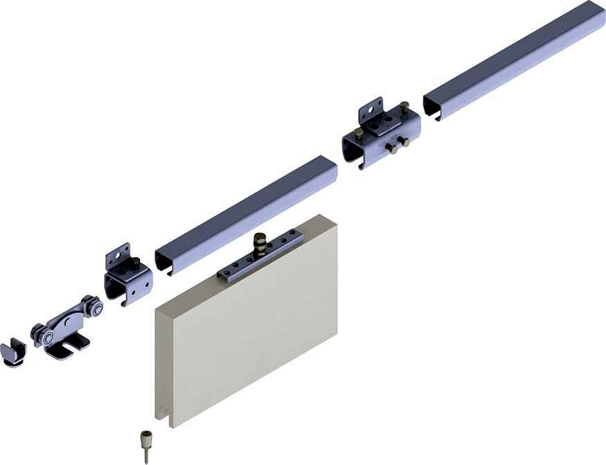 HELM 300 Erweiterungsset verzinkt, blau, bis 200 kg, Wand, 2000 mm