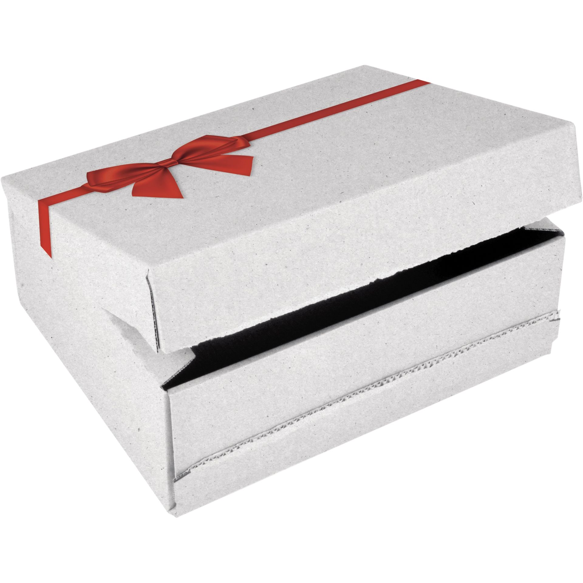 Geschenkbox Small rote Schleife weiß