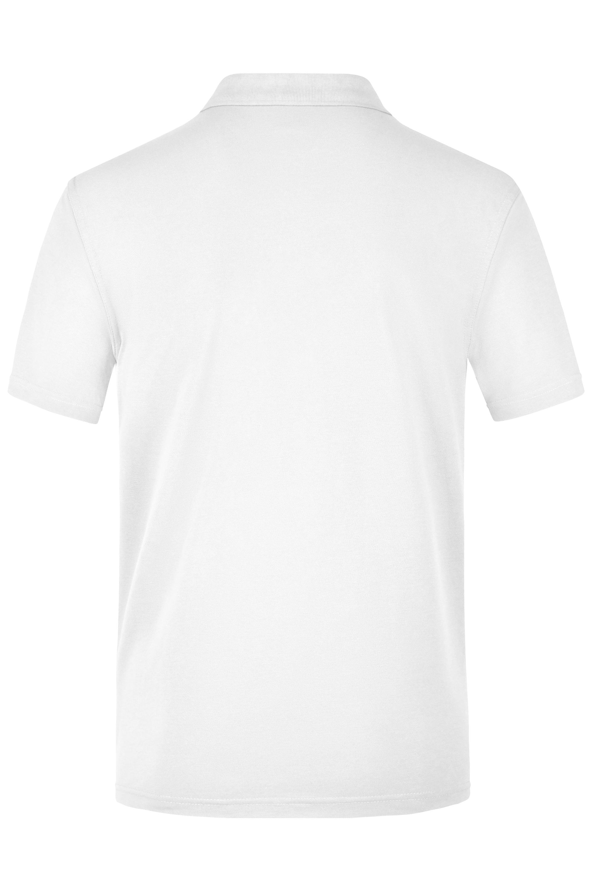 James & Nicholson JN025 Herren-Polo-Shirt Piqué, Weiß, Gr. 3XL