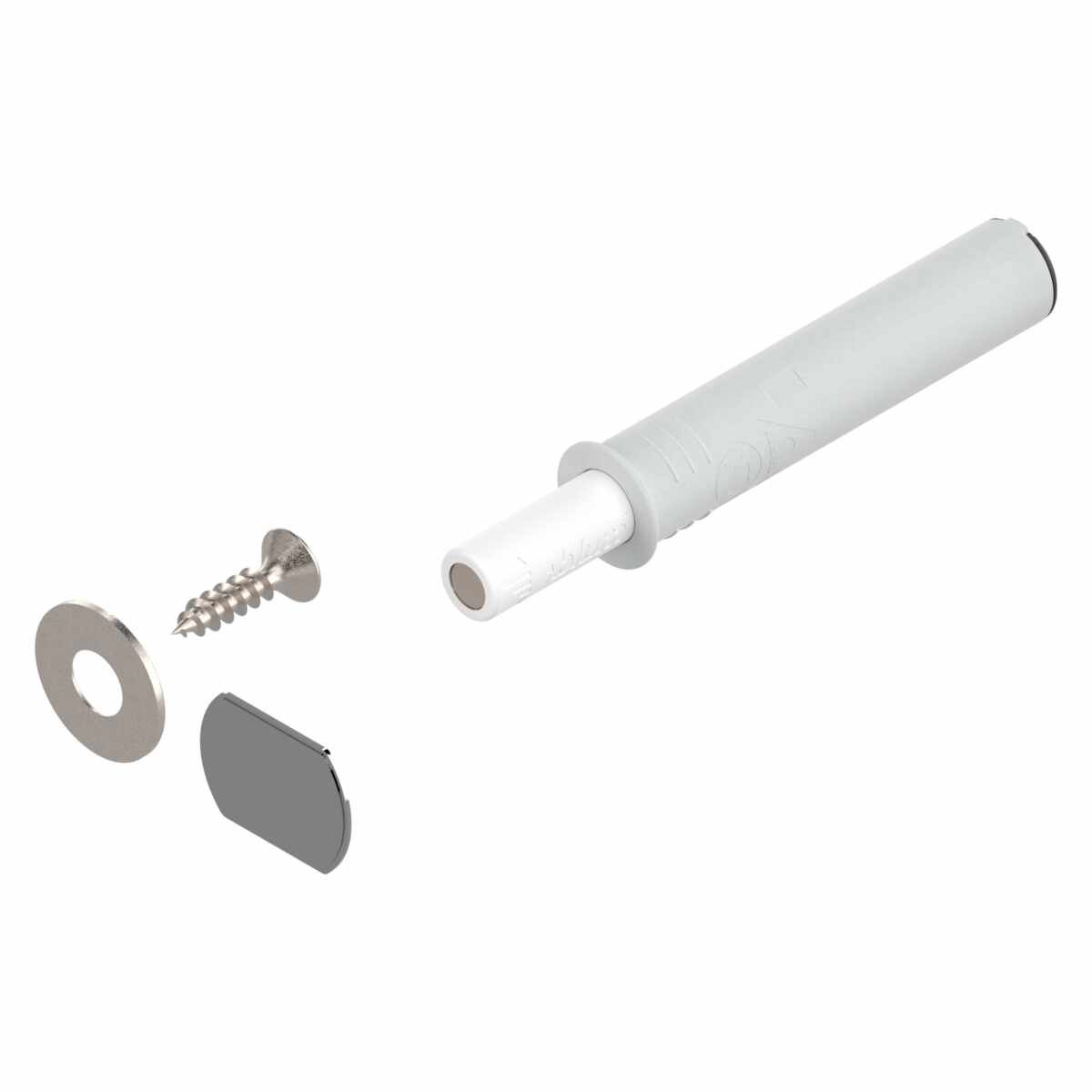 TIP-ON Einheit für Türen (Set), Kurzversion, mit Magnet, seidenweiß