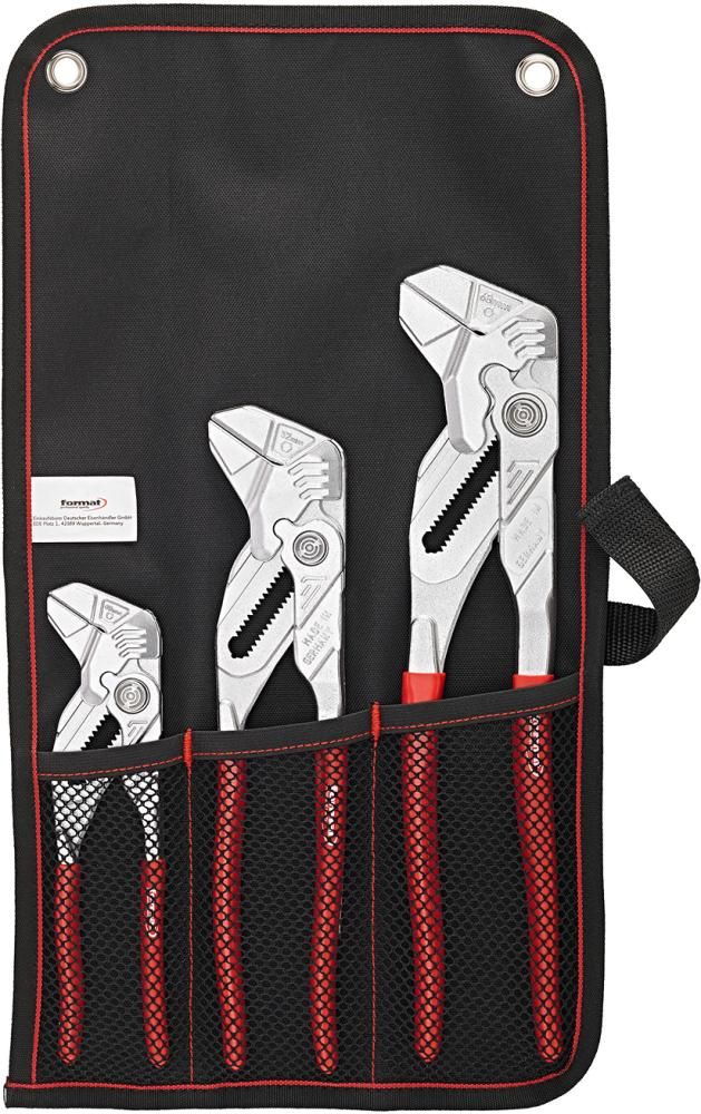 Zangenschlüssel-Set 3tlg. 180,250 u.300mm in Rolltasche FORMAT